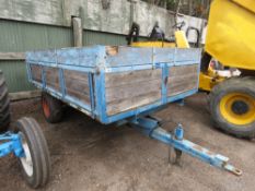 SINGLE AXLED TIPPING TRAILER. DIRECT FROM LOCAL COLLECTION, OWNER DOWNSIZING. THIS LOT IS SOLD UNDER