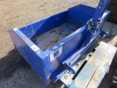 TIPPING TRACTOR MOUNTED TRANSPORT BOX.