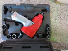 AIR NUT GUN SET WITH SOCKETS. THIS LOT IS SOLD UNDER THE AUCTIONEERS MARGIN SCHEME, THEREFORE NO