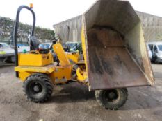 THWAITES 3 TONNE SWIVEL SKIP DUMPER, YEAR 2008. 2450 REC HOURS. KEYPAD SCURITY SYSTEM. DIRECT FROM L