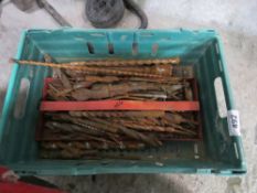 BOX OF ASSORTED SDS DRILL BITS.