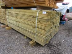 LARGE PACK OF TREATED HIT AND MISS CLADDING FENCE TIMBER BOARDS 1.74METRE LENGTH X 95MM WIDTH APPROX