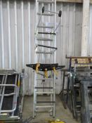 LYTE ALUMINIUM ROOF LADDER PLUS LADDER CLAMPS.. SOURCED FROM COMPANY LIQUIDATION. THIS LOT IS