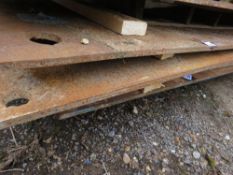 2 X HEAVY DUTY STEEL ROAD PLATES, 8FT X 4FT @ 20MM THICKNESS APPROX. THIS LOT IS SOLD UNDER THE A