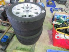 SET OF 4NO SMART CAR ALLOY WHEELS AND TYRES. THIS LOT IS SOLD UNDER THE AUCTIONEERS MARGIN SCHEME