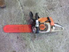 STIHL MS260 PETROL ENGINED CHAINSAW. THIS LOT IS SOLD UNDER THE AUCTIONEERS MARGIN SCHEME, THEREF