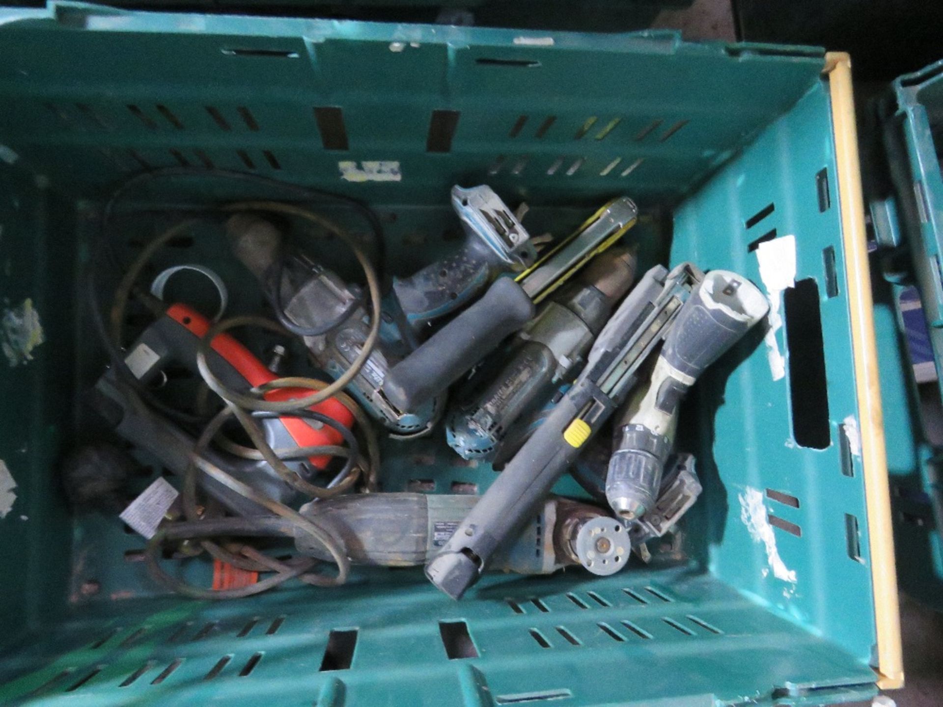 2 X BOXES OF ASSORTED POWER TOOLS. THIS LOT IS SOLD UNDER THE AUCTIONEERS MARGIN SCHEME, THEREFOR - Image 2 of 2