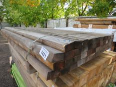 SMALL PACK OF CHAMFERRED EDGE TIMBER POSTS/END RAILS 1.83M LENGTH 70MM X 55MM APPROX.