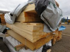 2 X PACKS OF UNTREATED TIMBER CLADDING BOARDS: 2.1M AND 1.8M LENGTH X 70MM WIDTH X 20MM DEPTH APPROX