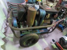 PETTER DIESEL ENGINED HANDLE START GENERATOR WITH HANDLE. THIS LOT IS SOLD UNDER THE AUCTIONEERS