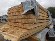 LARGE PACK OF UNTREATED NARROW VENETIAN TIMBER FENCE CLADDING BOARDS: 1.75M LENGTH X40MM WIDTH APPR