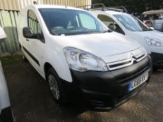 CITROEN BERLINGO MODEL 625LX BLUE HDI S PANEL VAN, REG:LG66 EET. WITH V5, FIRST REG:30.09.2016. P