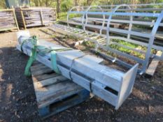 8 X GALVANISED POSTS AND CHANNELS, 8FT LENGTH APPROX, APPEAR UNUSED.. THIS LOT IS SOLD UNDER THE