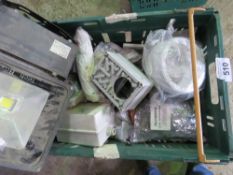3 X BOXES OF ASSORTED ELECTRICAL/PLUMBING ITEMS. THIS LOT IS SOLD UNDER THE AUCTIONEERS MARGIN SC