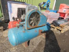 LARGE SIZED WORKSHOP COMPRESSOR, BLUE. THIS LOT IS SOLD UNDER THE AUCTIONEERS MARGIN SCHEME, THER