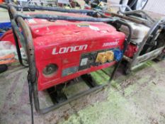 LONCIN LARGE OUTPUT PETROL GENERATOR. THIS LOT IS SOLD UNDER THE AUCTIONEERS MARGIN SCHEME, THERE