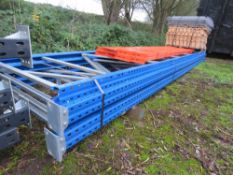 PALLET RACKING: 4NO UPRIGHTS @6M HEIGHT, 1.1M WIDTH PLUS 8NO BEAMS @ 3.4M LENGTH APPROX. DIRECT EX
