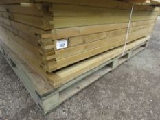 STACK OF 9 X ASSORTED TIMBER FENCE PANELS, 6FT X 5FT6"FT APPROX.