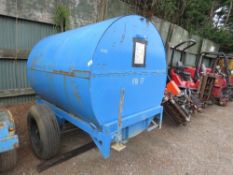 TRAILER ENGINEERING 500 GALLON SINGLE AXLED BUNDED DIESEL BOWSER WITH HAND PUMP, HOSE AND GUN. PN:FB