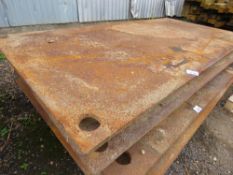 2 X HEAVY DUTY STEEL ROAD PLATES, 8FT X 4FT @ 20MM THICKNESS APPROX. THIS LOT IS SOLD UNDER THE A