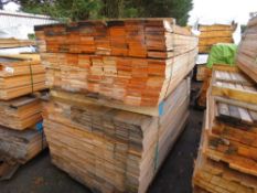 2 X PACKS OF MAINLY TIMBER HIT AND MISS SLATS 1.75M LENGTH, 95MM APPROX WIDTH INCLUDING SOME FLAT B
