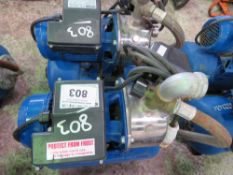 2 X SPERONI 110VOLT ON DEMAND PRESSURE WATER PUMP.