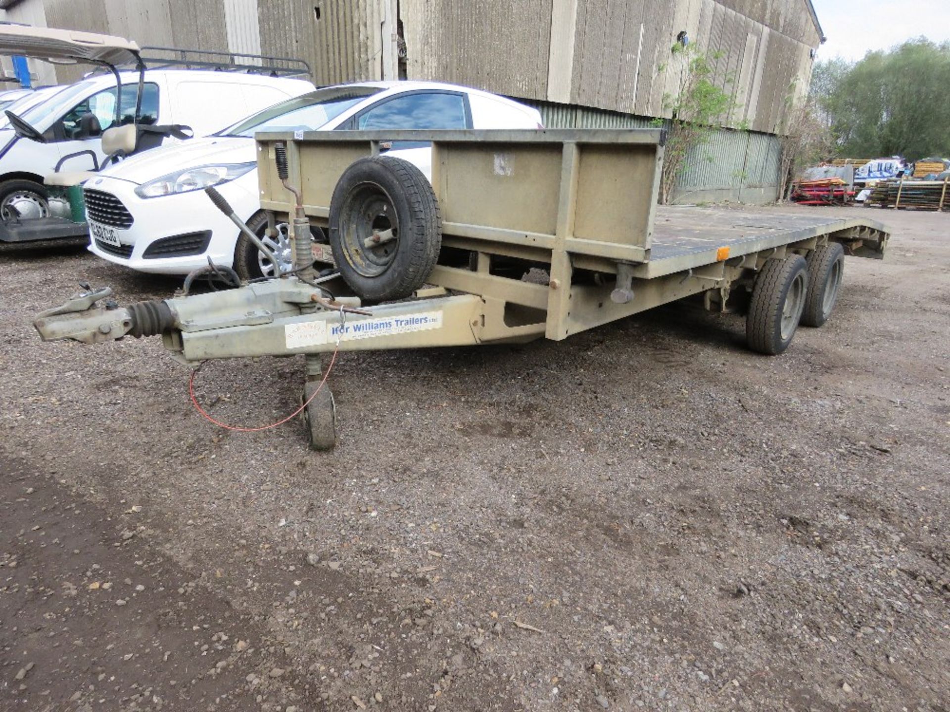 IFOR WILLIAMS LM146G/B BEAVERTAIL 14FT PLANT TRAILER WITH RAMPS AND KEY. SN:SCK600000W0240947 DIRECT - Image 2 of 8