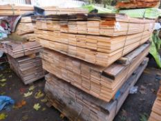 3 X PACKS OF TIMBER HIT AND MISS SLATS 1.75M LENGTH, 95MM APPROX WIDTH.