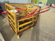 WHEELED PALLET CAGE PLUS A BOTTLE BARROW. THIS LOT IS SOLD UNDER THE AUCTIONEERS MARGIN SCHEME, T