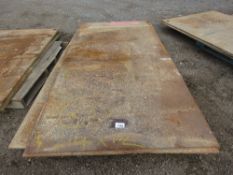 3 X HEAVY STEEL ROAD PLATES: 2.4M X 1.2M APPROX @ 12MM THICKNESS APPROX.