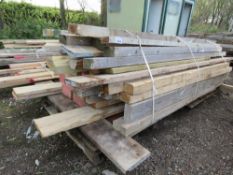 LARGE QUANTITY OF ASSORTED CONSTRUCTION TIMBER, 7FT -10FT LENGTH APPROX. THIS LOT IS SOLD UNDER T
