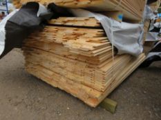 PACK OF UNTREATED SHIPLAP TIMBER FENCE CLADDING BOARDS: 1.75M LENGTH X 95MM WIDTH APPROX.