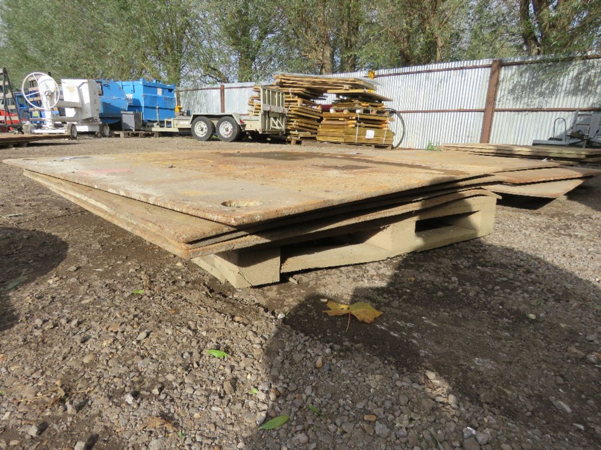 4 X HEAVY STEEL ROAD PLATES: 1.25M X 1.2M APPROX @ 12MM THICKNESS APPROX. - Image 2 of 2