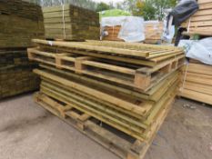STACK OF 18NO FEATHER EDGE FENCE PANELS.