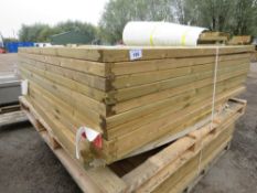 STACK OF 11 X ASSORTED TIMBER FENCE PANELS, 6FT X 6FT APPROX.