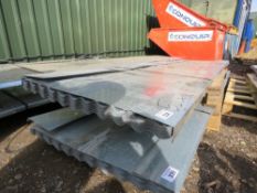 PACK OF 50NO GALVANISED CORRUGATED ROOF SHEETS, UNUSED, 10FT LENGTH X 82CM WIDTH APPROX.