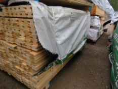 LARGE PACK OF UNTREATED H PROFILE TIMBER FENCE PANEL BATTENS: 1.62M LENGTH X 55MM WIDTH X 35MM DEPTH