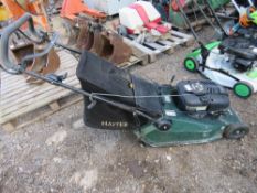 HAYTER HARRIER 48 MOWER WITH COLLECTOR BAG. THIS LOT IS SOLD UNDER THE AUCTIONEERS MARGIN SCHEME,