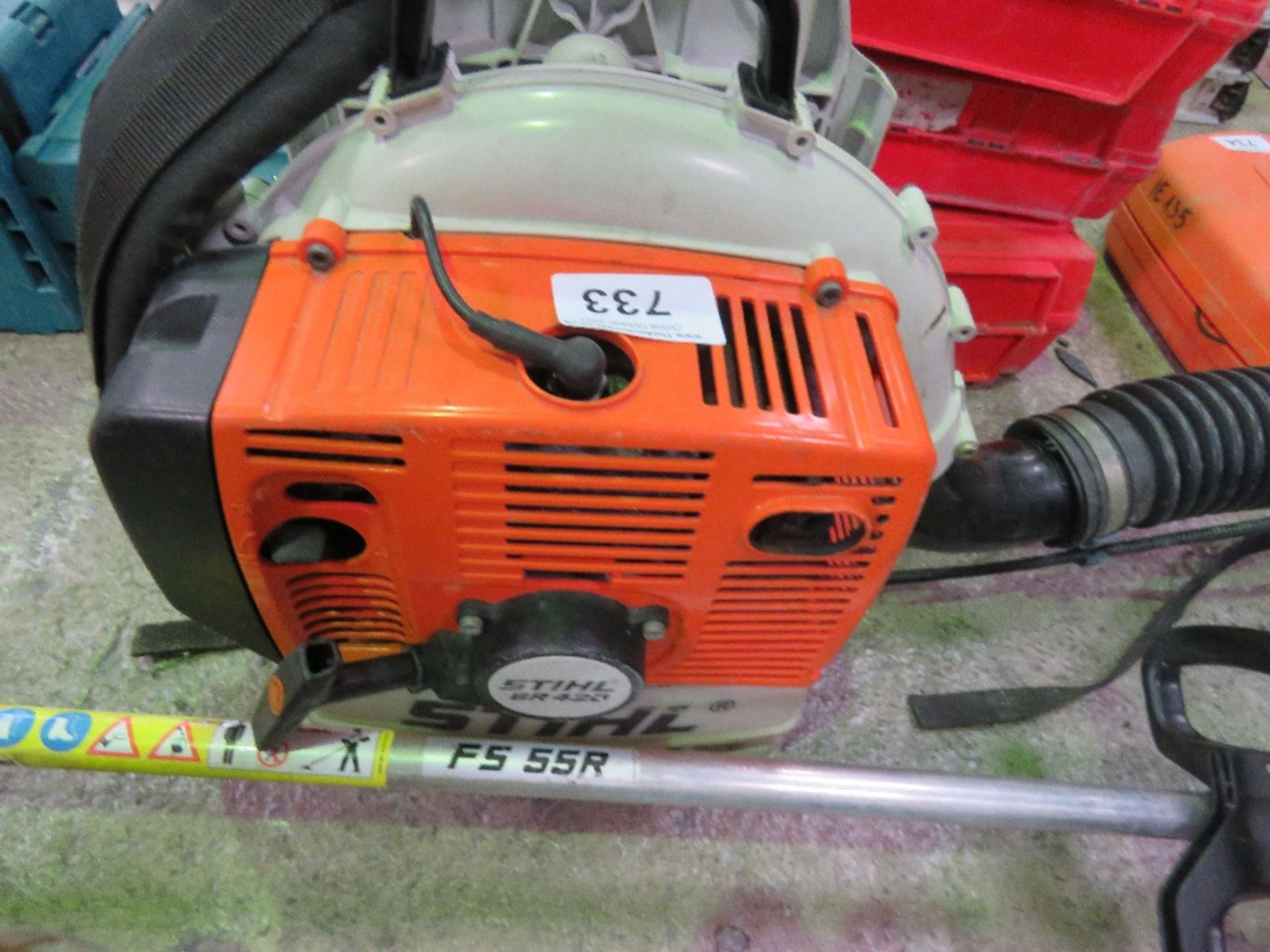 STIHL FS55 PETROL STRIMMER PLUS A BR420 BACKPACK BLOWER. DIRECT FROM LOCAL COMPANY WHO ARE CLOSING T - Image 3 of 4