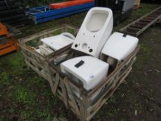 2 X STILLAGES OF ASSORTED SANITARY WARE.