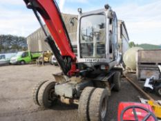 BID INCREMENT NOW £200!!!NEUSON 6503WD WHEELED 6 TONNE EXCAVATOR, YEAR 2007, 6366REC HOUR