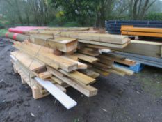 STACK OF ASSORTED CONSTRUCTION TIMBERS. THIS LOT IS SOLD UNDER THE AUCTIONEERS MARGIN SCHEME, THE