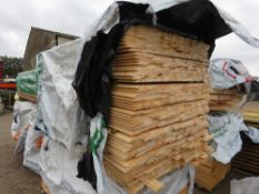 EXTRA LARGE PACK OF UNTREATED SHIPLAP TIMBER FENCE CLADDING BOARDS: 1.83M LENGTH X 95MM WIDTH APPROX
