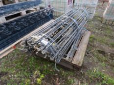 3 X PAIRS/SETS OF IRON TREE GUARDS, PARKLAND TYPE. THIS LOT IS SOLD UNDER THE AUCTIONEERS MARGIN