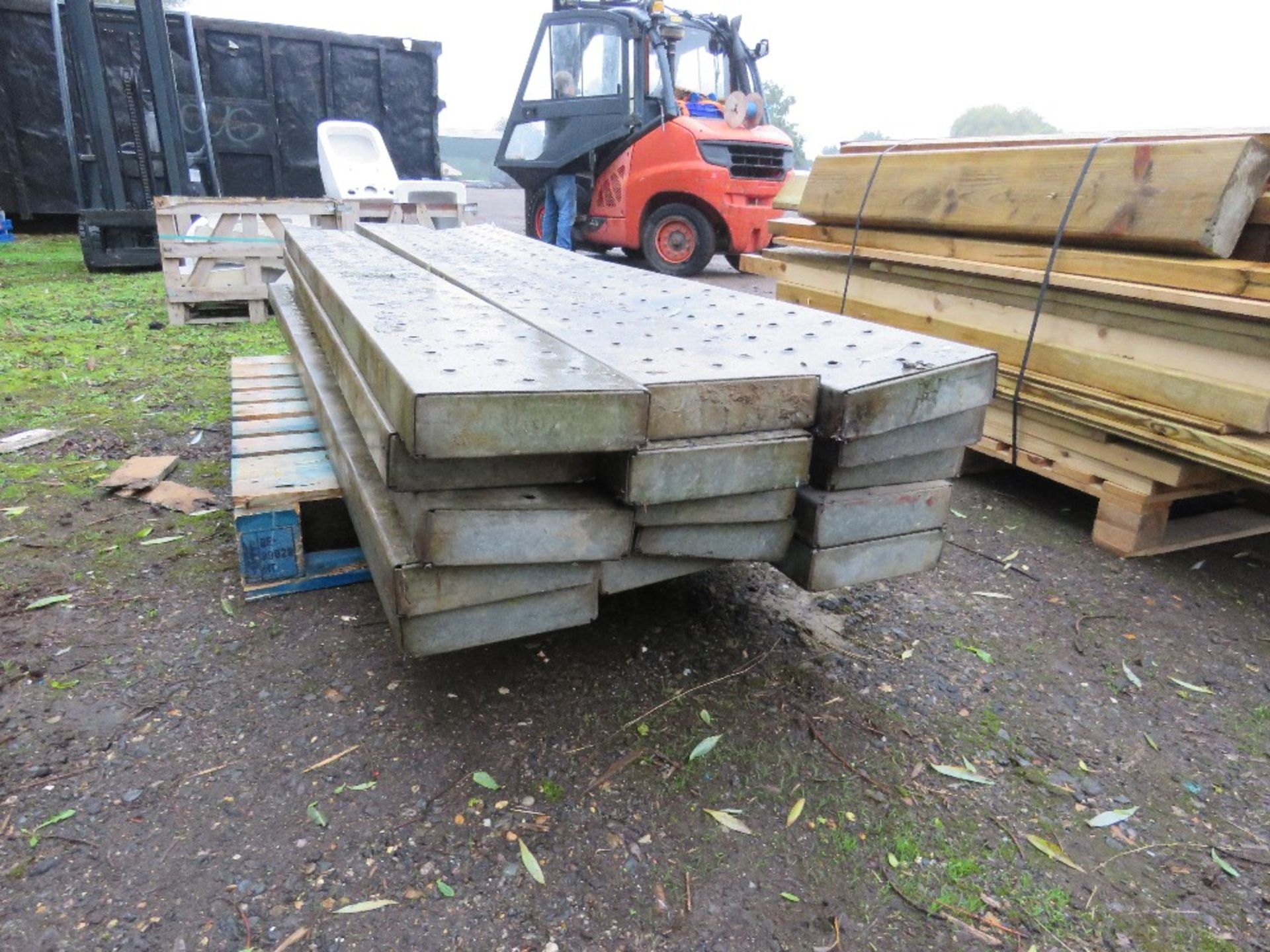 STACK OF 15NO GALVANISED SCAFFOLD BOARDS 8FT LENGTH APPROX. - Image 3 of 3