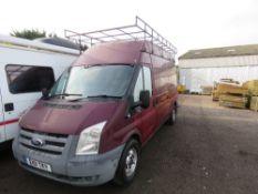 FORD TRANSIT 280 HIGHT TOP LWB PANEL VAN REG:EK11 TKY WITH V5. TESTED UNTIL 11.10.23. ROOF RACK FI