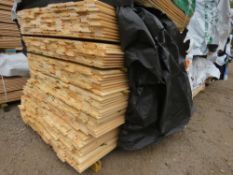 EXTRA LARGE PACK OF UNTREATED SHIPLAP TIMBER FENCE CLADDING BOARDS: 1.73M LENGTH X 95MM WIDTH APPROX