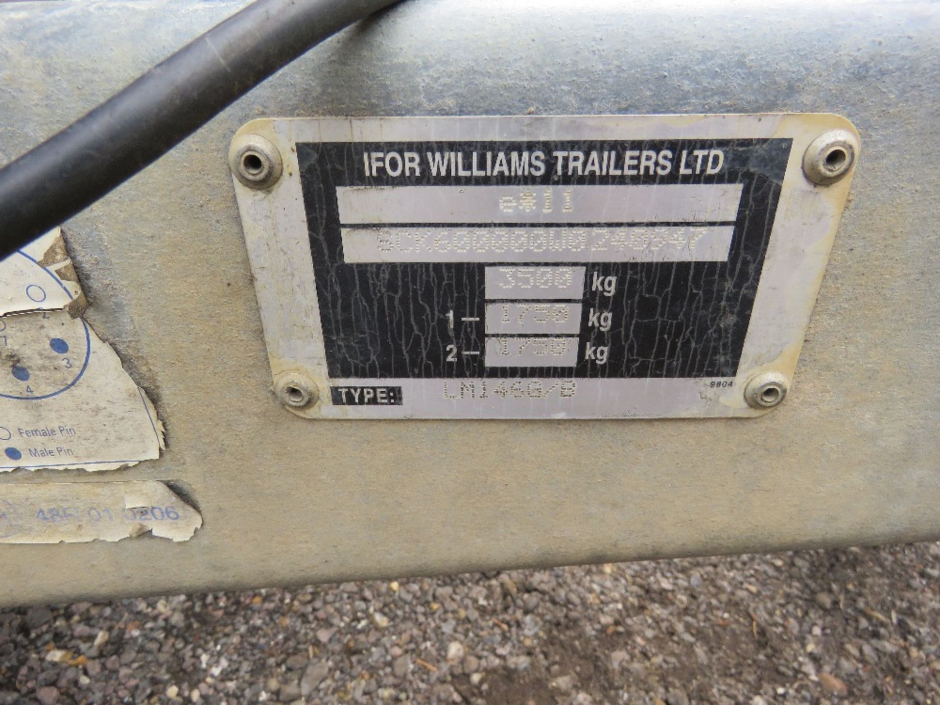 IFOR WILLIAMS LM146G/B BEAVERTAIL 14FT PLANT TRAILER WITH RAMPS AND KEY. SN:SCK600000W0240947 DIRECT - Image 7 of 8