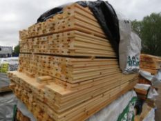 LARGE PACK OF UNTREATED H PROFILE TIMBER FENCE PANEL BATTENS: 1.6M LENGTH X 55MM WIDTH X 35MM DEPTH