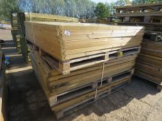 STACK OF 16NO ASSORTED WOODEN FENCE PANELS.